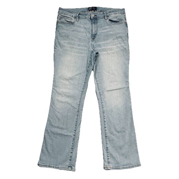 Gap Crop Kick Jeans 31 (32x26) Light Wash Blue Ankle Stretch Denim Womens - Picture 1 of 10